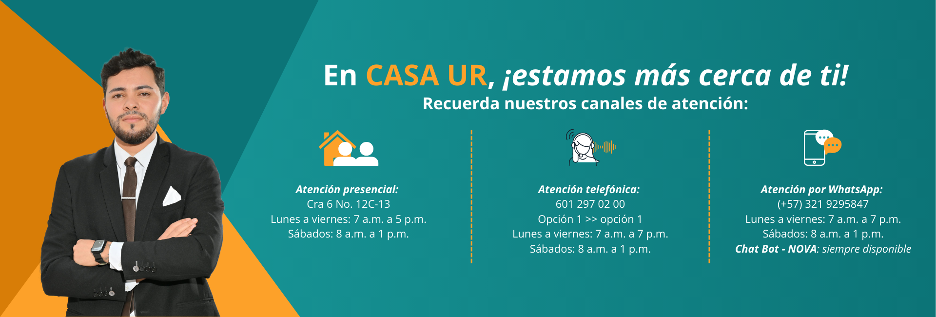 Canales de atención Casa UR