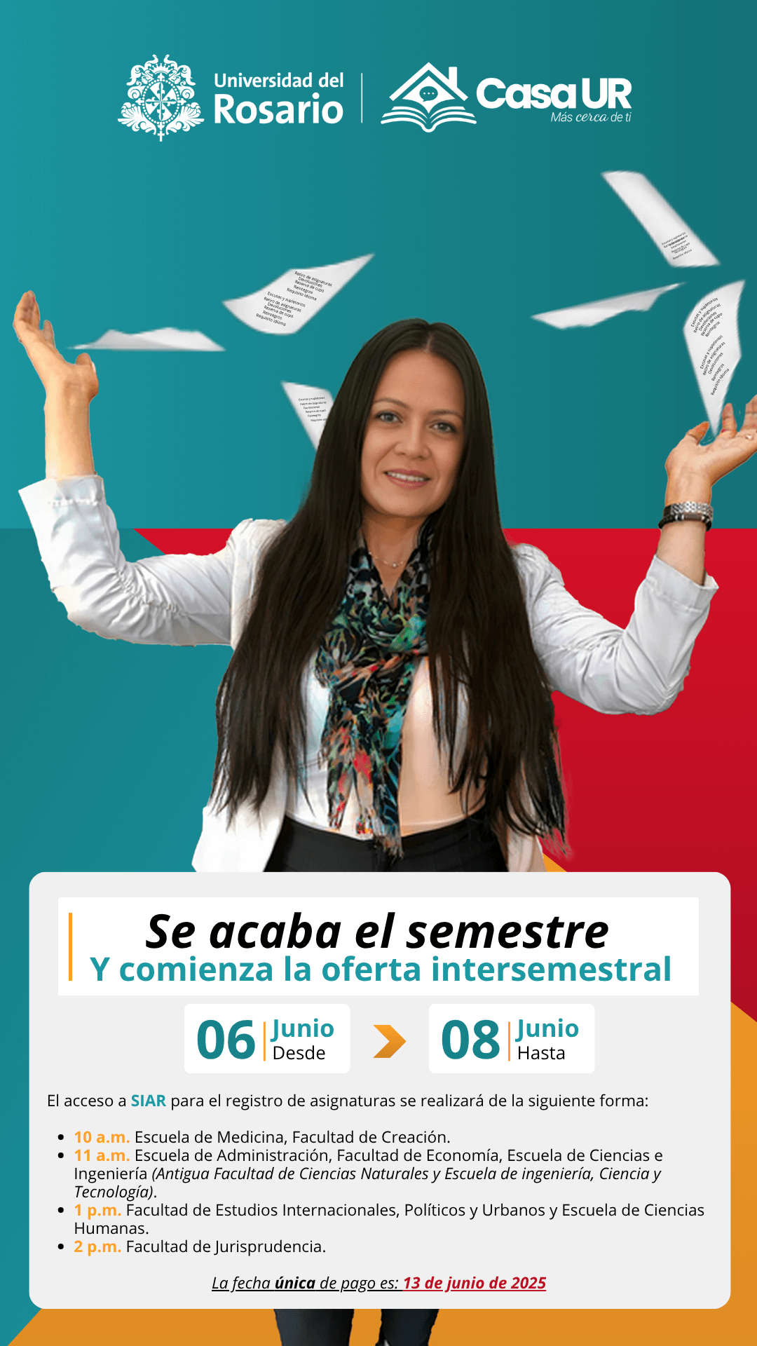 Se acaba el semestre y comienza la oferta intersemestral del 6 de junio al 8 de junio