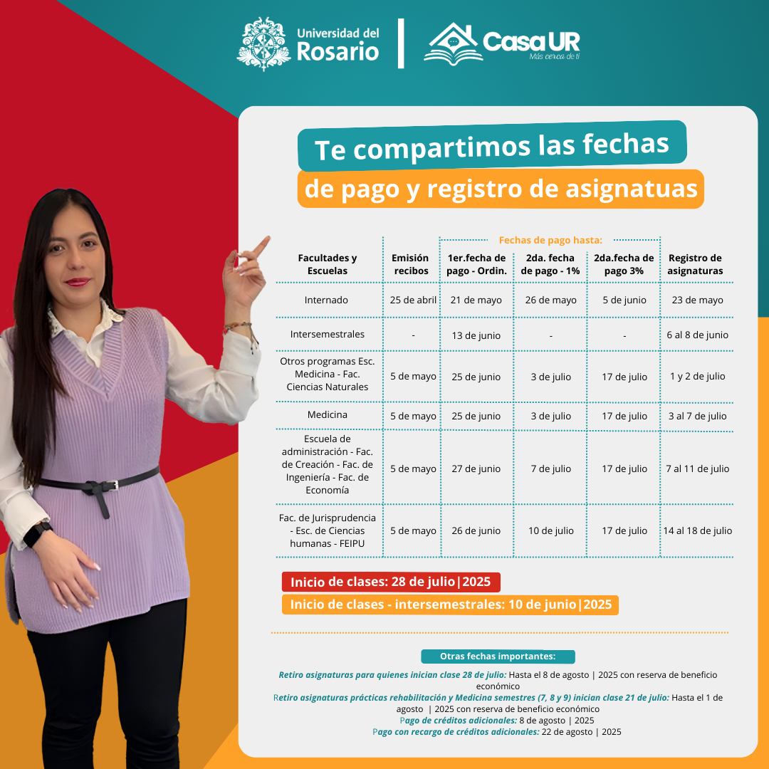 Te compartimos las fechas de pago y registro de asignaturas