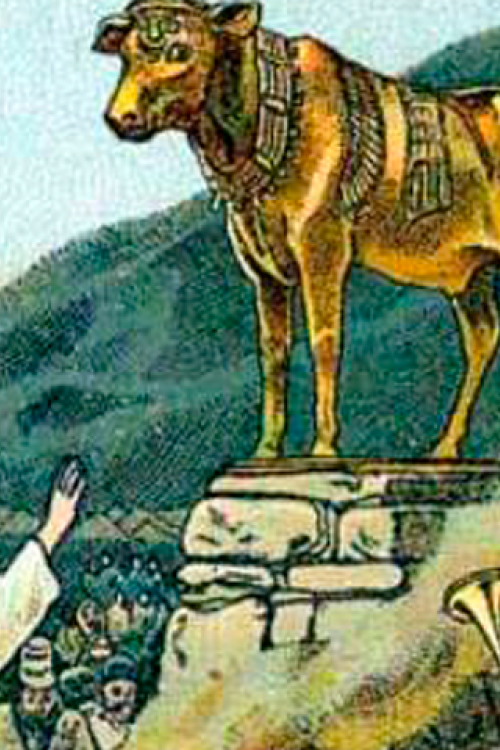 Adoración del becerro del oro - Dominio Público