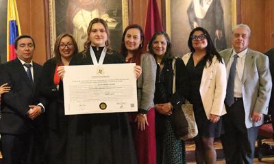 “Con inmenso orgullo y gratitud recibo el título como la primera enfermera graduada del programa de Enfermería de la Universidad del Rosario”, Eliana Briñez Botero